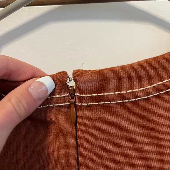 Spartina 499 Made In Peru Burnt Orange Dress - Picture 5 of 7